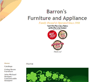 Tablet Screenshot of barronsfurnitureappliances.com